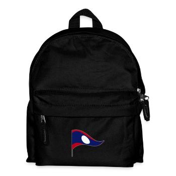 Laos Asia Mekong flag flag national color - Kids' Backpack - black - Front