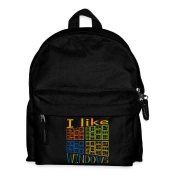I like Windows - Kinder Rucksack - Schwarz - Vorne