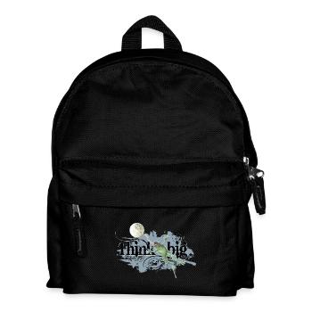 shirt motif frog moon positive think big blue-gray - Kids' Backpack - black - Front