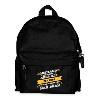 Pfarrer Beruf Geschenk - Kinder Rucksack - Schwarz - Vorne