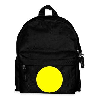 Kreis gelb - Kinder Rucksack - Schwarz - Vorne