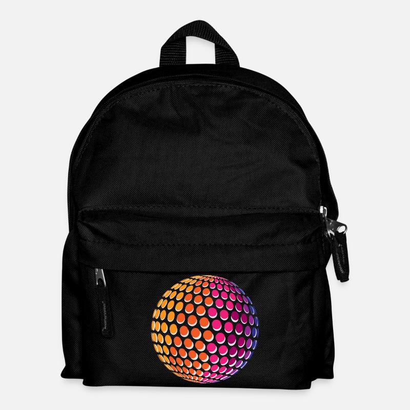 Dotted Rainbow Sphere - Kinder Rucksack - Schwarz