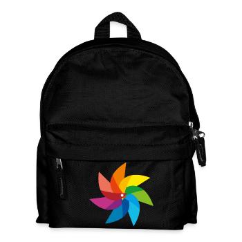 jouets arc d'été de moulin à vent coloré enfants - Sac à dos Enfant - noir - Devant