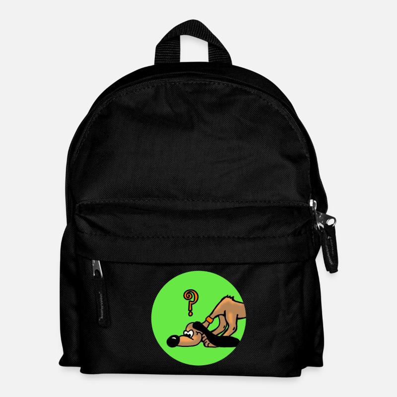 Suchhund hund - Kinder Rucksack - Schwarz