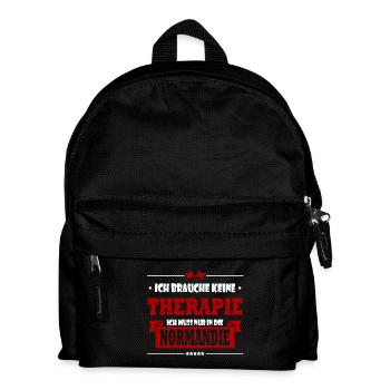 ich brauche keine therapie normandie geschenk - Kinder Rucksack - Schwarz - Vorne