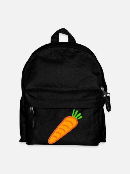 carrots moehren karotten ruebe veggie gemuese vege - Kinder Rucksack - Schwarz