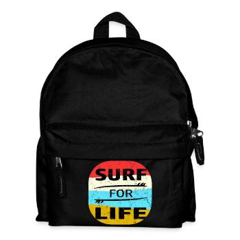 Surfer surfing surf sea lake waves holiday gift - Kids' Backpack - black - Front