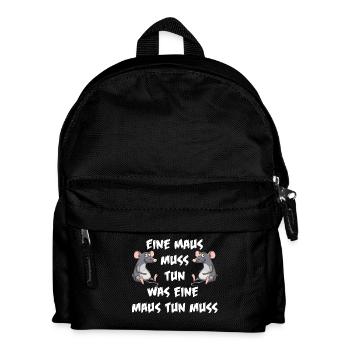 Maus tun muss - Kinder Rucksack - Schwarz - Vorne
