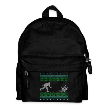 bowling ugly pullover xmas geschenk sport kegeln - Kinder Rucksack - Schwarz - Vorne