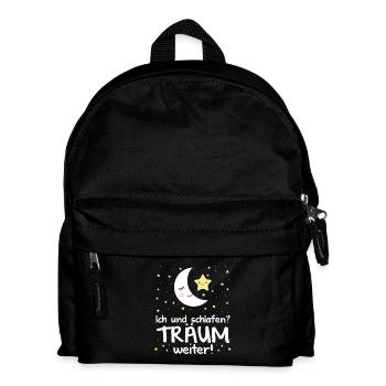 MOND STERNE KINDER BABY SCHLAFEN TRAUM GESCHENK - Kinder Rucksack - Schwarz - Vorne