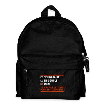 Célibataire Rallye cadeau sport - Sac à dos Enfant - noir - Devant