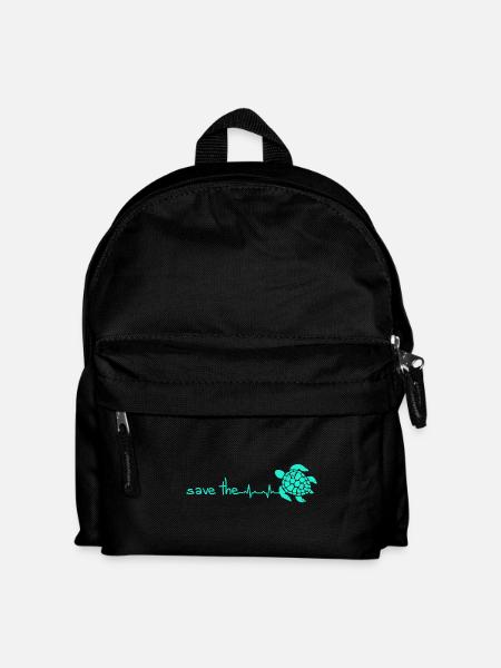 Tortues battement de coeur cadeau sauver peta - Sac à dos Enfant - noir