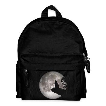 Pleine lune loup-garou chien loup hurlement loup Pup - Sac à dos Enfant - noir - Devant