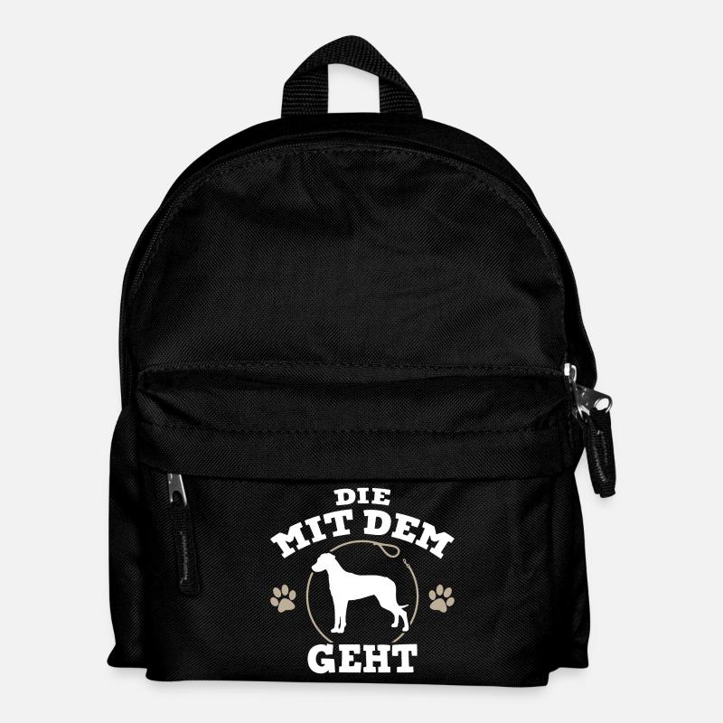 Die mit dem Rhodesian Ridgeback geht - Hund - Kinder Rucksack - Schwarz