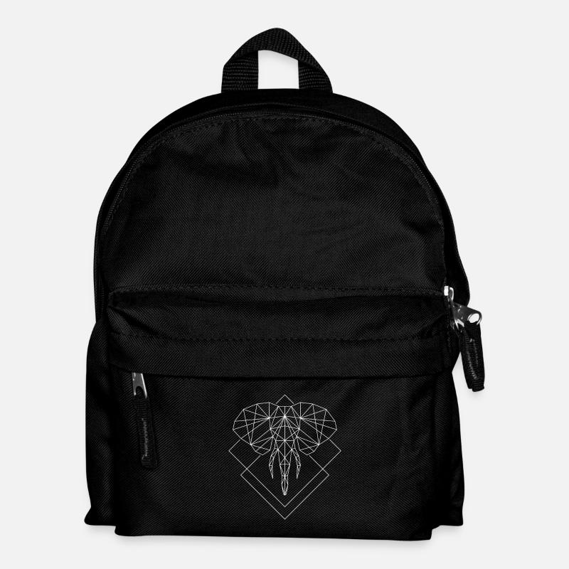 Polygon elephant white - Kids' Backpack - black