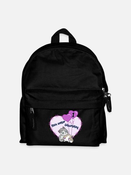 Mein erster Geburtstag für Mädchen Geschenk Idee - Kinder Rucksack - Schwarz