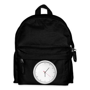uhr zeit watch clock time hourglass sanduhr88 - Kinder Rucksack - Schwarz - Vorne