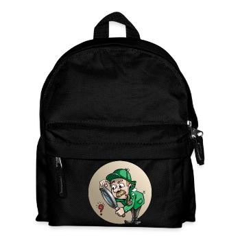 detective private eye investigator1 - Kids' Backpack - black - Front