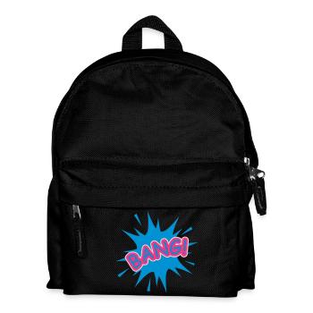 Eine Comic Sprechblase- Bang ! - Kinder Rucksack - Schwarz - Vorne