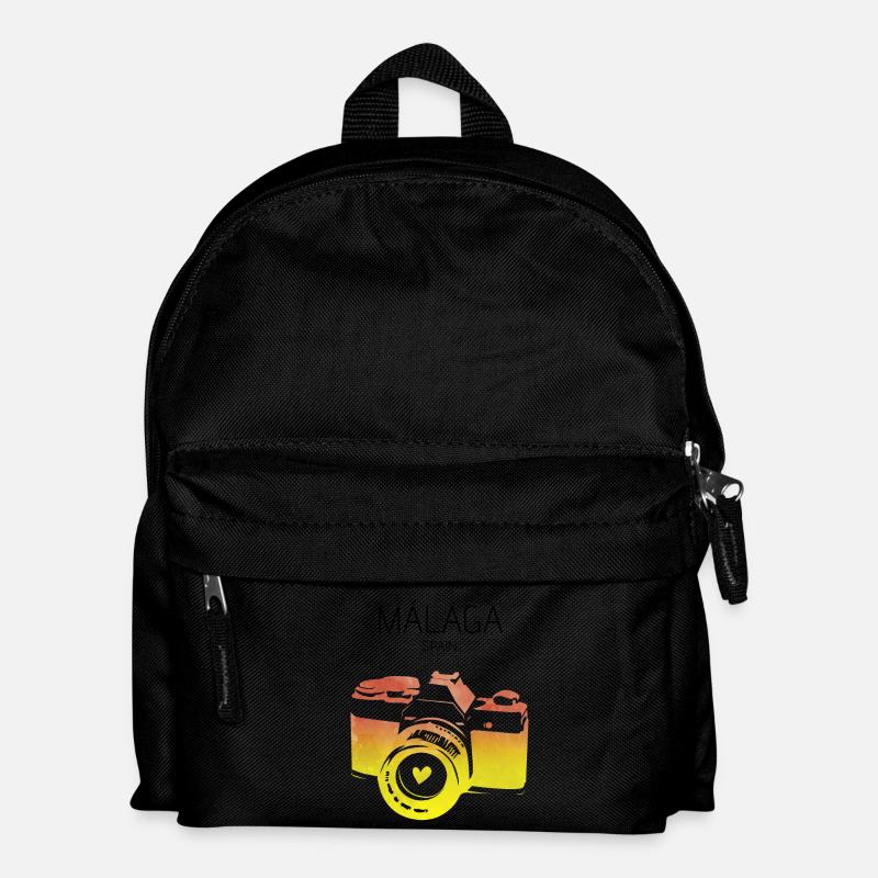 Kamera Málaga Spanien - Kinder Rucksack - Schwarz