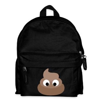 Little shit with eyes funny cute - Kids' Backpack - black - Front