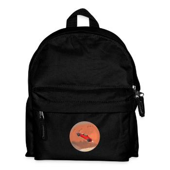 Weltraumauto / , , - Kinder Rucksack - Schwarz - Vorne