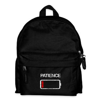 Batterie vide Patience brossé - Sac à dos Enfant - noir - Devant