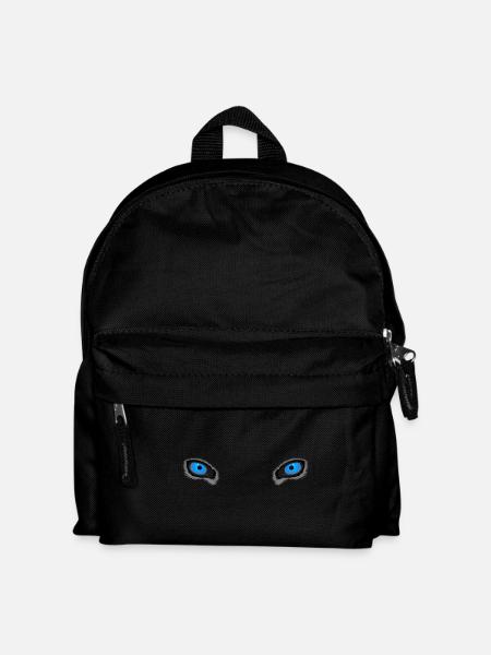Deep Blue Wolf Eyes - Kids' Backpack - black