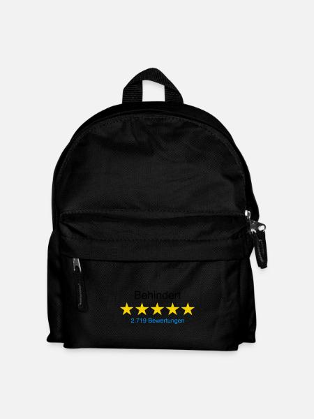 Behindert mit Bewertung - Kinder Rucksack - Schwarz