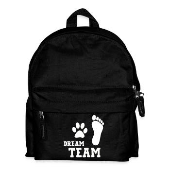 Dream Team Funny Dog Shirt - Kinder Rucksack - Schwarz - Vorne