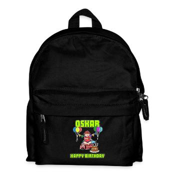 Anniversaire pompiers cadeau d'anniversaire Oskar - Sac à dos Enfant - noir - Devant