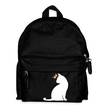 chat couronne - Sac à dos Enfant - noir - Devant
