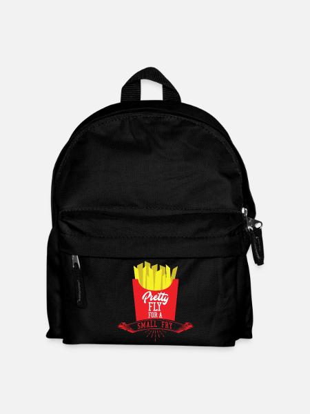 French fries pretty fly - Kids' Backpack - black