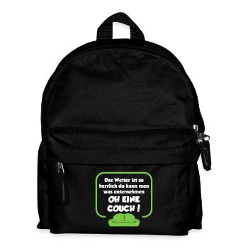 Das Wetter ist so herrlich, da kann man was ..... - Kinder Rucksack - Schwarz - Vorne