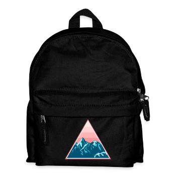 Mountains Mountains Snowy in the triangle - Kids' Backpack - black - Front