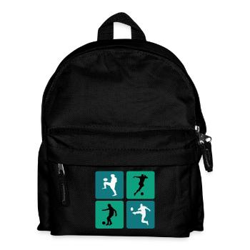 Fussball - Kinder Rucksack - Schwarz - Vorne