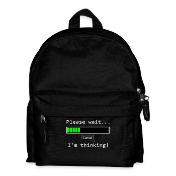 S'IL VOUS PLAÎT ATTENDRE DANS LA PENSÉE Idée Cadeau Design Thème - Sac à dos Enfant - noir - Devant