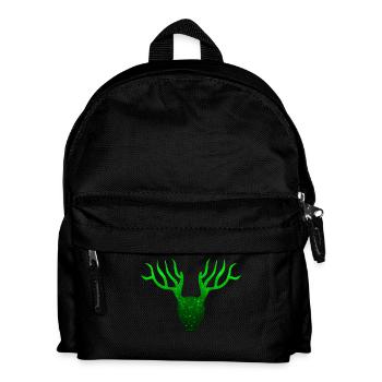 Cerf écologie flat - Sac à dos Enfant - noir - Devant