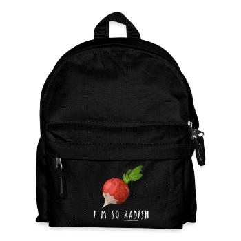 Oil radish amateur cook gastronomy humor gift - Kids' Backpack - black - Front