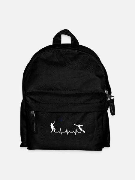 Heartbeats Ultimate Frisbee Sports T-shirt - Kinder Rucksack - Schwarz