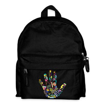 Achtziger Hand - Kinder Rucksack - Schwarz - Vorne