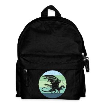 Welsh Dragon Retro - Kids' Backpack - black - Front