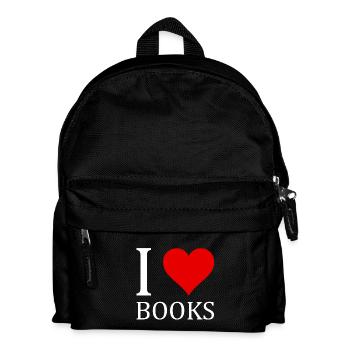 I love Books Design - Kinder Rucksack - Schwarz - Vorne