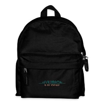 music is my therapy - Music is my therapy - Kids' Backpack - black - Front