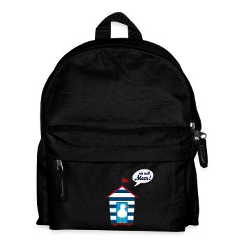 I want sea - Kids' Backpack - black - Front
