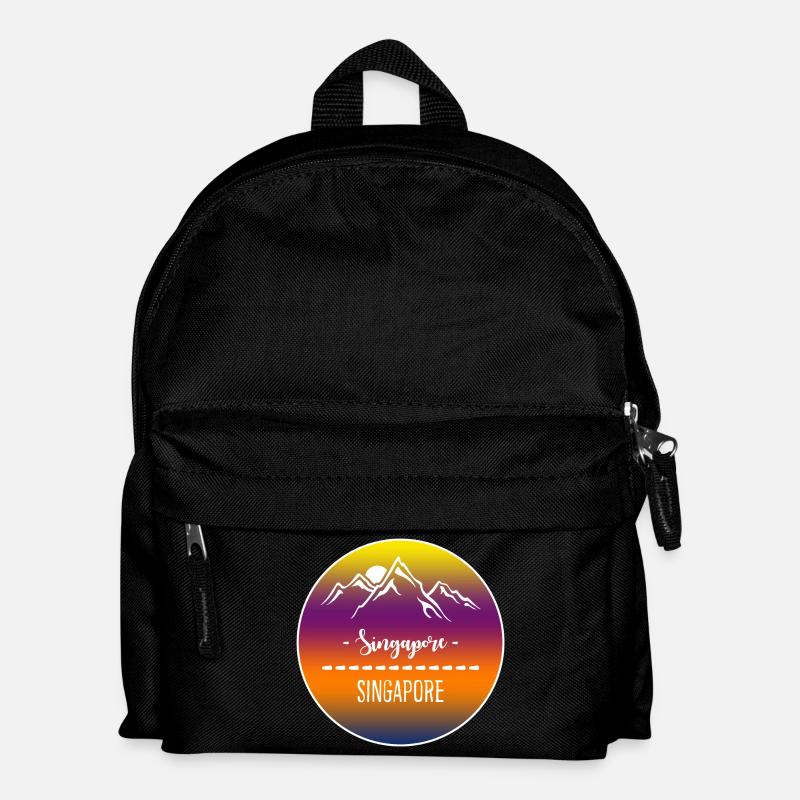 Singapur Singapur - Kinder Rucksack - Schwarz