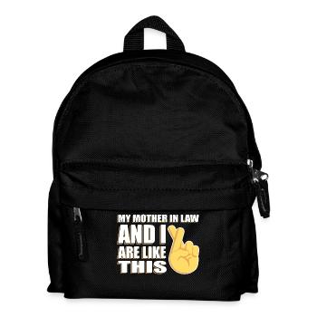Cross-fingers Mother-In-Law T-shirt - Kids' Backpack - black - Front