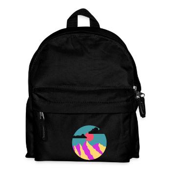 montagne illustration - Sac à dos Enfant - noir - Devant