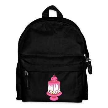 Torte - Kinder Rucksack - Schwarz - Vorne