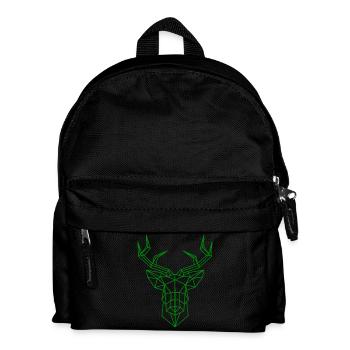 Hirsch - Kinder Rucksack - Schwarz - Vorne